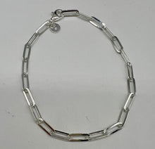 Load image into Gallery viewer, Silver Paperclip Bracelet