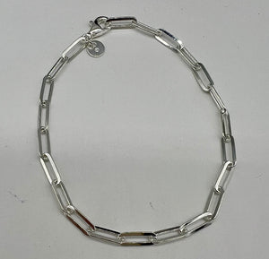 Silver Paperclip Bracelet