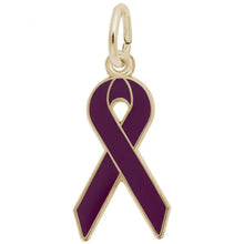 Load image into Gallery viewer, Sterling Silver Cancer Awareness Ribbon Charm