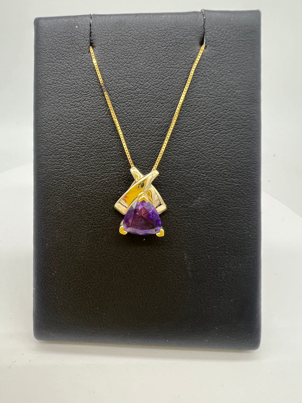 Triangle Amethyst Necklace