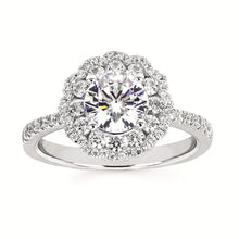 Load image into Gallery viewer, Double Halo Floral Engagement Ring