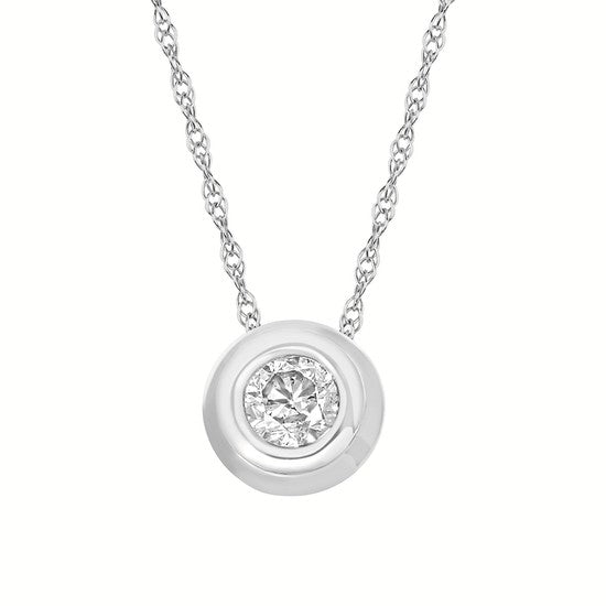 Bezel Diamond Necklace