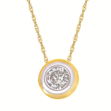 Bezel Diamond Necklace