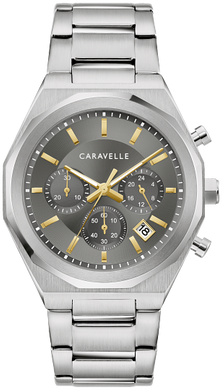 Men's Gray Chronograph Caravelle