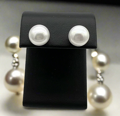 Sizeable Pearl Stud Earrings