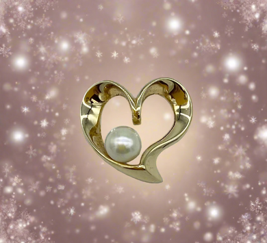 Pearl Heart Slide Pendant