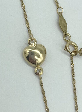 Puff Heart Anklet