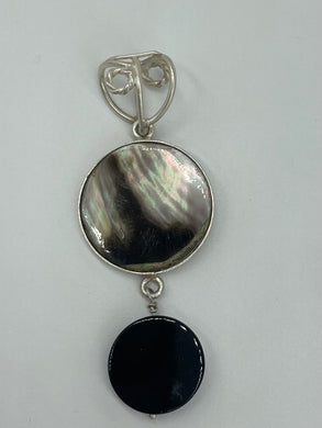 Abalone & Onyx Pendant