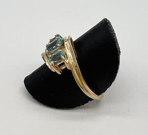 Blue Zircon Ring