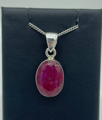 Oval Ruby Pendant