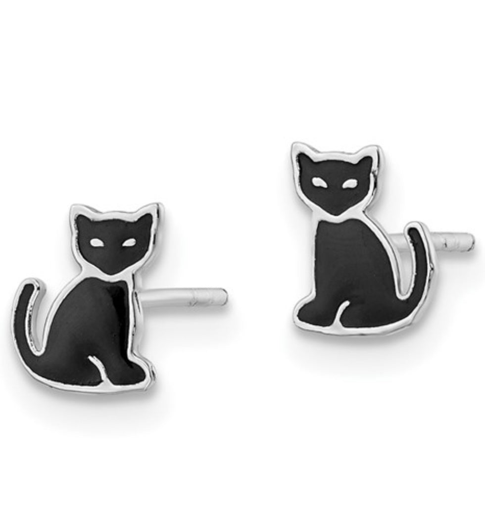 Black Cat Earrings