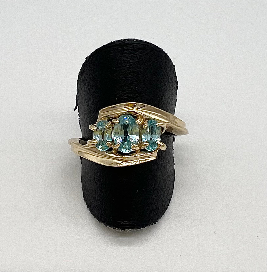 Blue Zircon Ring