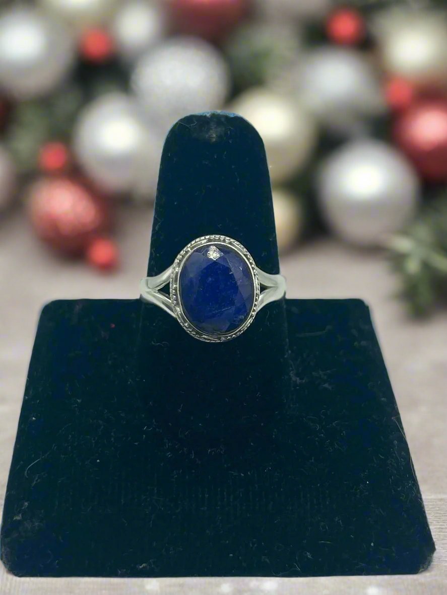 Silver & Sapphire Fashion Ring