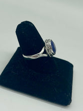 Load image into Gallery viewer, Silver &amp; Sapphire Fashion Ring