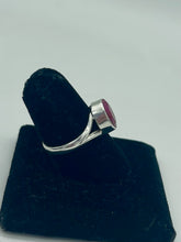 Load image into Gallery viewer, Silver &amp; Ruby Ring