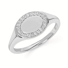 Load image into Gallery viewer, Oval Diamond Signet