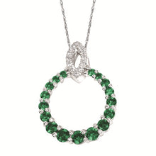 Load image into Gallery viewer, Diamond &amp; Gem Circle Necklace