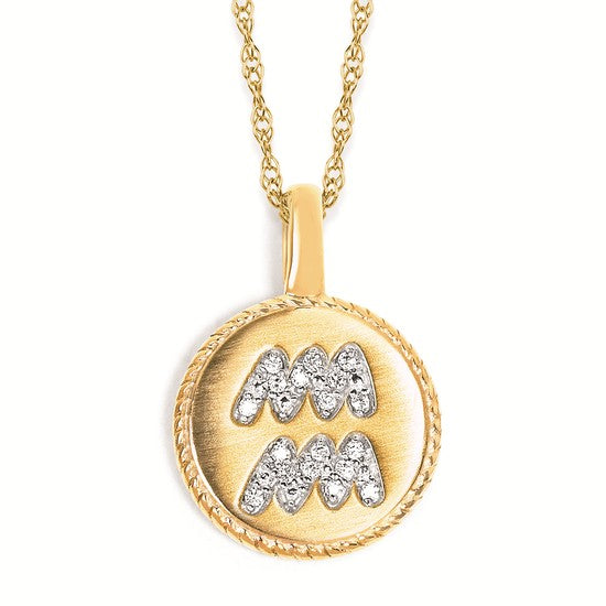 Aquarius Diamond Pendant