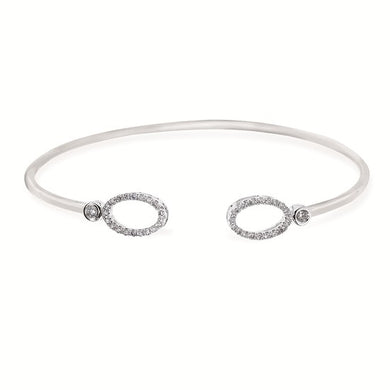 Oval Diamond Flex Bangle