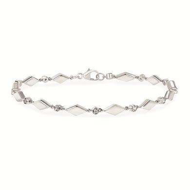 Sweet Sterling Diamond Bracelet