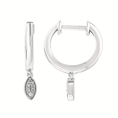 Marquise Diamond Hoops