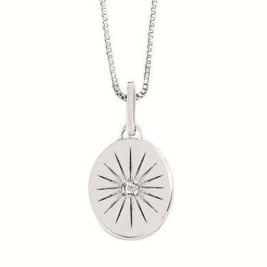 Oval Starburst Pendant