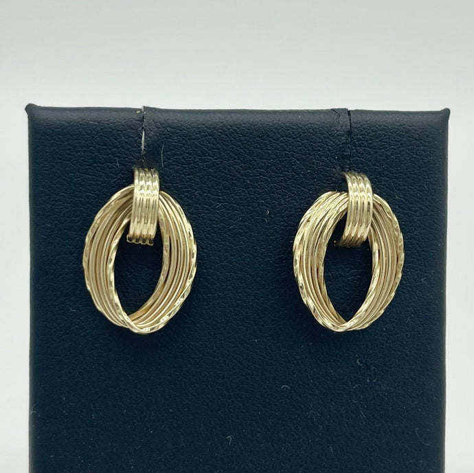 Textured Oval Earrings