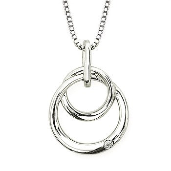 Double Circle Diamond Necklace