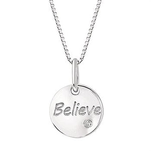 Believe Disc Necklace