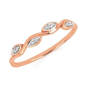 Leafy Rose Gold Band