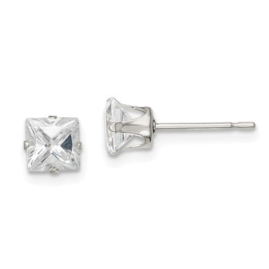 CZ Princess Cut Earrings