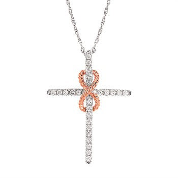 Cross & Infinity Diamond Necklace