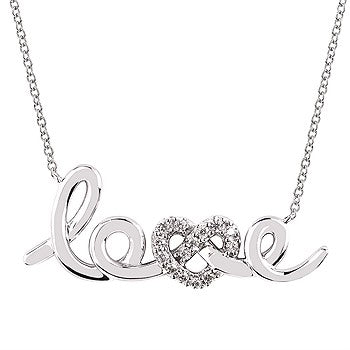 Pretzel Love Bar Necklace