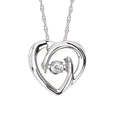 Dancing Diamond Heart Necklace