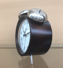 Load image into Gallery viewer, Old Fashion Bell Wooden Bulova Alarm Clock