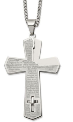 ‘The Lord’s Prayer’ Cross Pendant