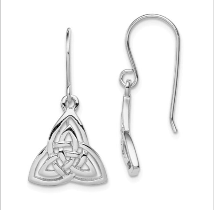 Sterling Silver Celtic Knot Dangle Earrings