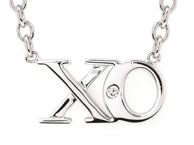 Sterling Silver XO Necklace