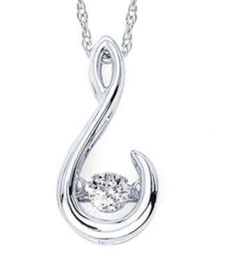 Dancing Diamond Hook Necklace