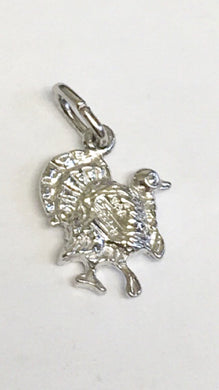 Sterling Silver 3D Turkey Charm