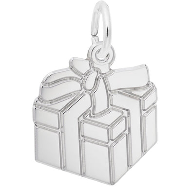 Sterling Silver Gift Box Charm