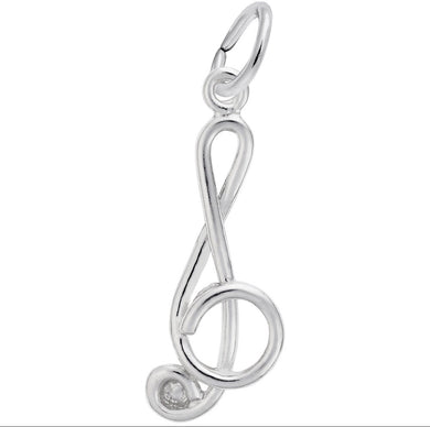 Sterling Silver Treble Clef Charm