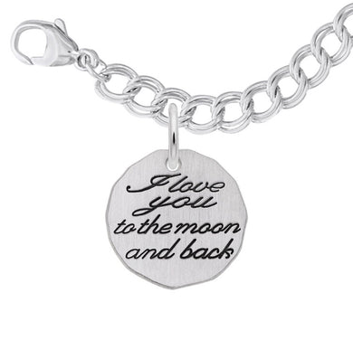 Moon and Back Charm & Bracelet Set