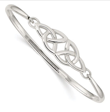 Sterling Silver Polished Celtic Bangle Bracelet