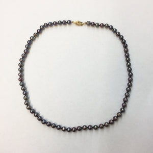 Black Dyed Pearl Strand