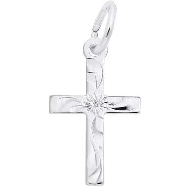 Sterling Silver Small Flared Cross Charm