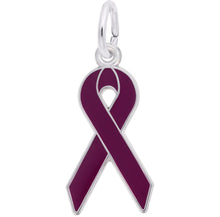 Load image into Gallery viewer, Sterling Silver Cancer Awareness Ribbon Charm