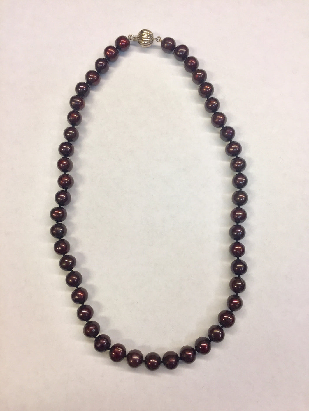 Deep Maroon Dyed Pearl Strand