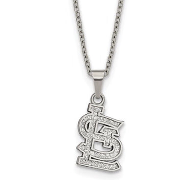 St. Louis Cardinals Stainless Steel Emblem Necklace