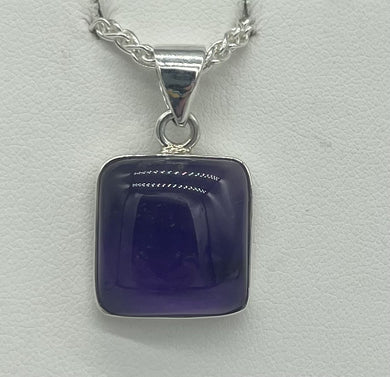 Square Amethyst Pendant